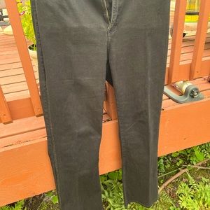 High waisted black stretch denim jeans